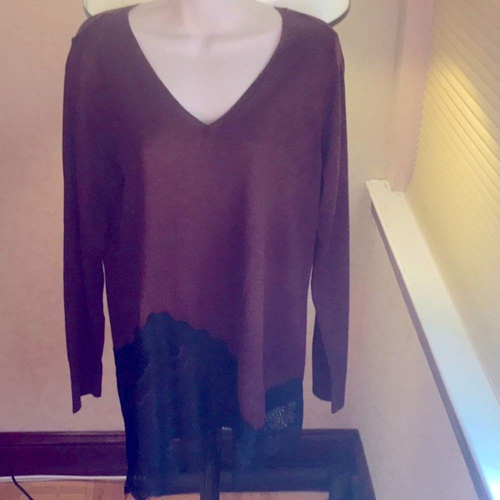 Wine and Lace Longer Sweater